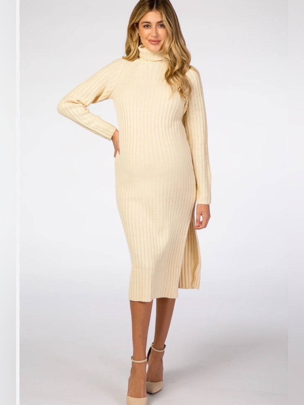 Woman’s boutique turtle neck knit dress